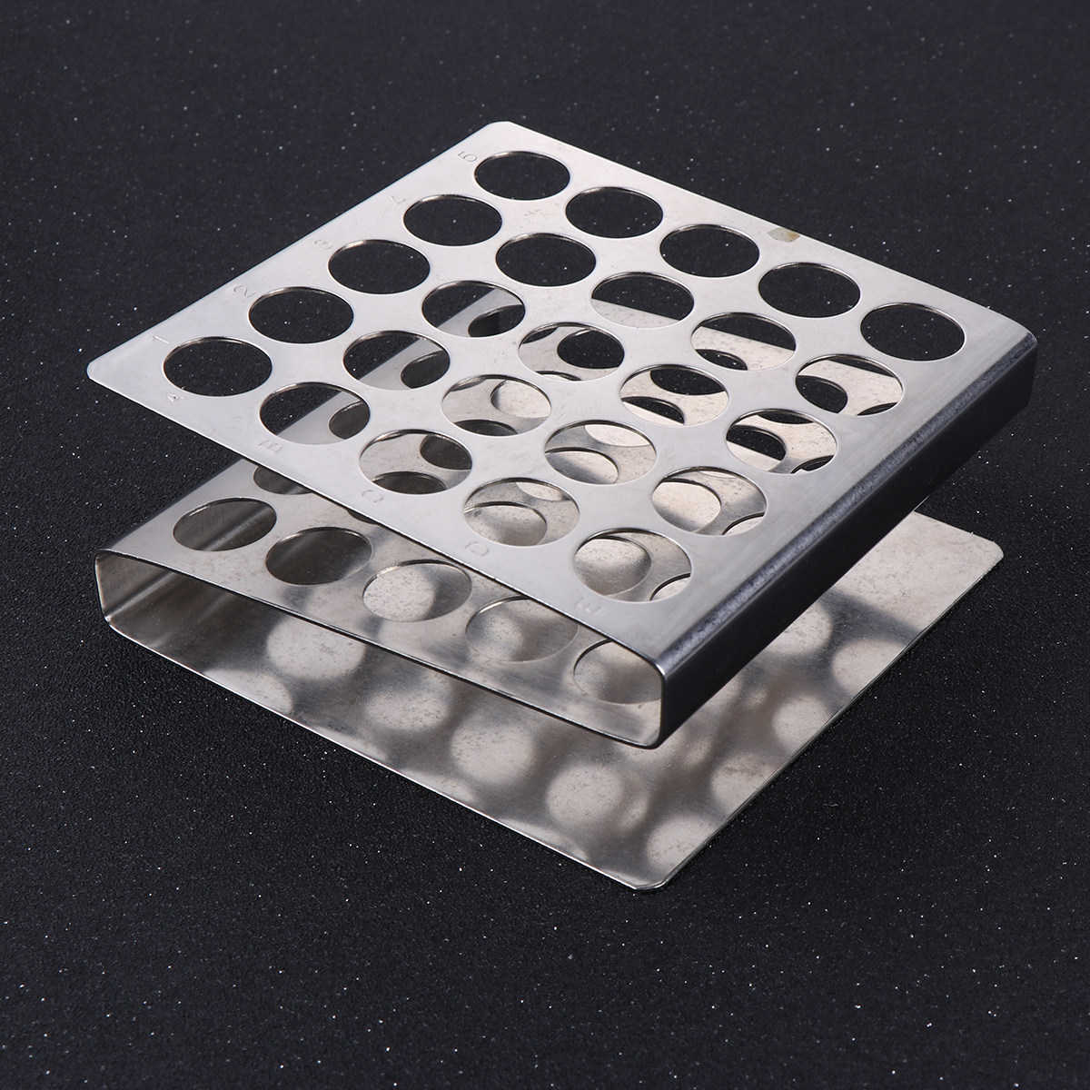 Lab Equipment - حامل أنابيب اختبار من الفولاذ المقاوم