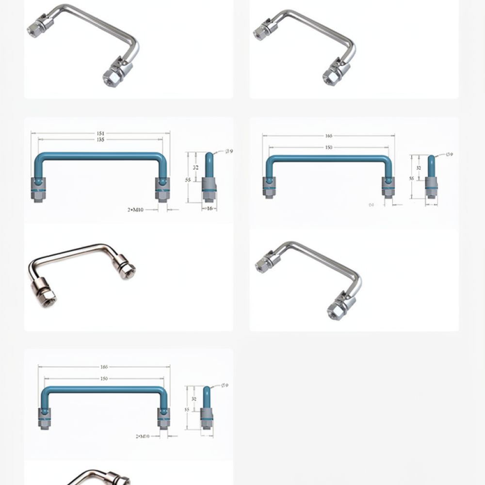 Industrial Tools - مقبض قابل للطي مثبت بشكل مسطح