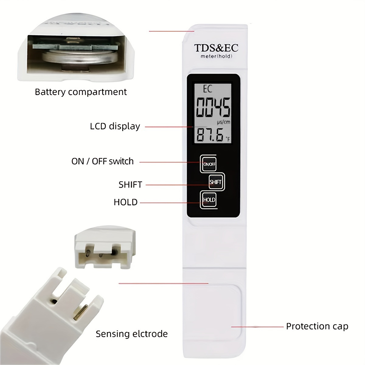 3in1 قلم كشف جودة المياه المنز - مراجعة Ph Meter Digital Water Tester وسعره
