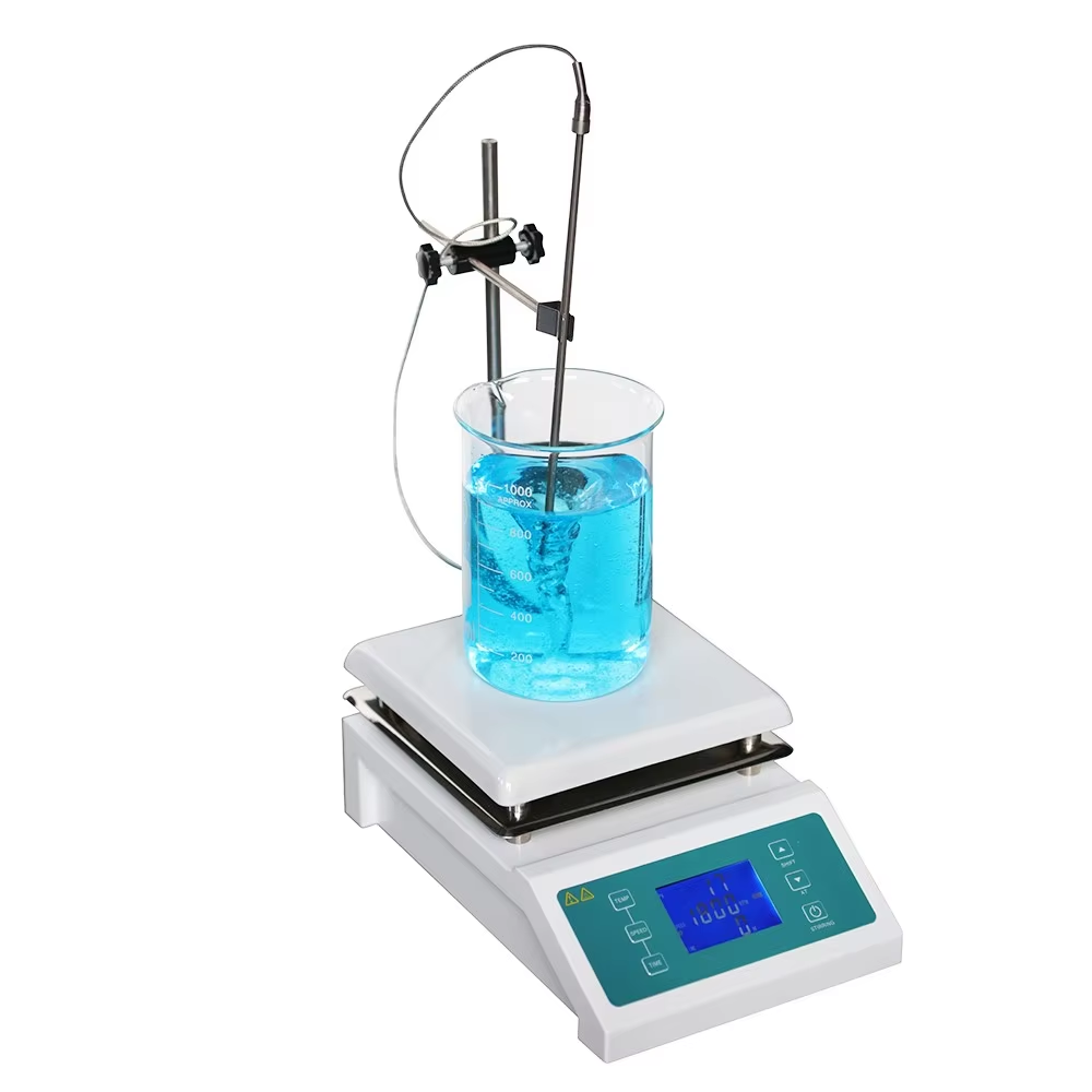 لوح تسخين سيراميك بشاشة عرض رق - مراجعة Lab Magnetic Stirrer Hot Plate وسعره